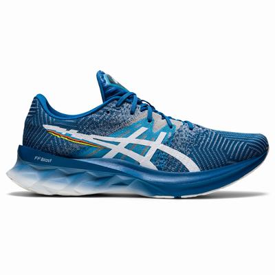 Asics Novablast - Miesten Juoksukengät - Sininen/Valkoinen